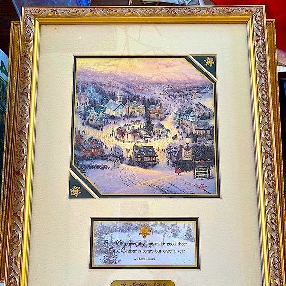 Thomas Kinkade 2005 Signed Accent Print, “St. Nicholas Circle” 13”x17”. - Picture 2 of 12